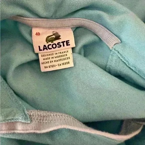 Lacoste Vintage 90’s Light Blue Polo Dress European Size 40 - Picture 5 of 5